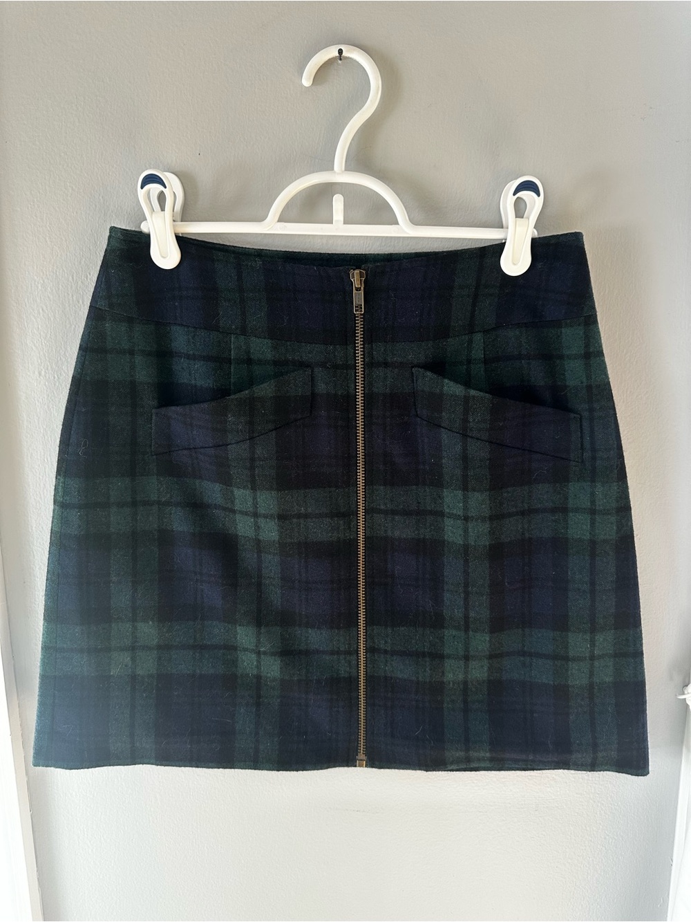 Sézane Jupe Justina Green Plaid Skirt Size 36 / 4 / Small